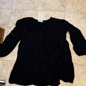 Carly Jean Los Angeles Black Blouse